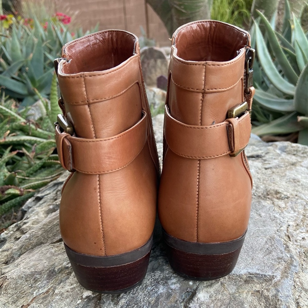 RALPH LAUREN Leather Ankle Boots in Saddle Tan - Picture 7 of 16